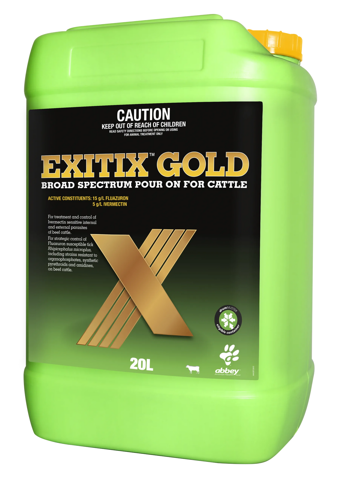 EXITIX™ GOLD Broad Spectrum Pour On for Cattle