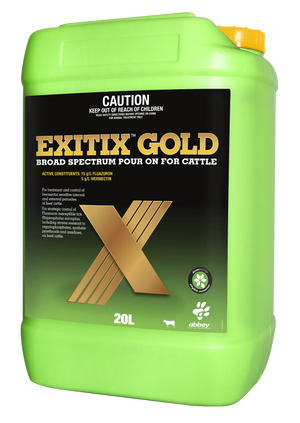 EXITIX™ GOLD Broad Spectrum Pour On for Cattle
