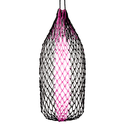 Hay Net Slow Feeder - 90cm - 5cm - Black/Pink