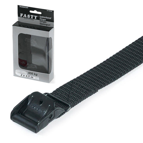 Fasty Transport Strap Black - 350cm (2 pack)