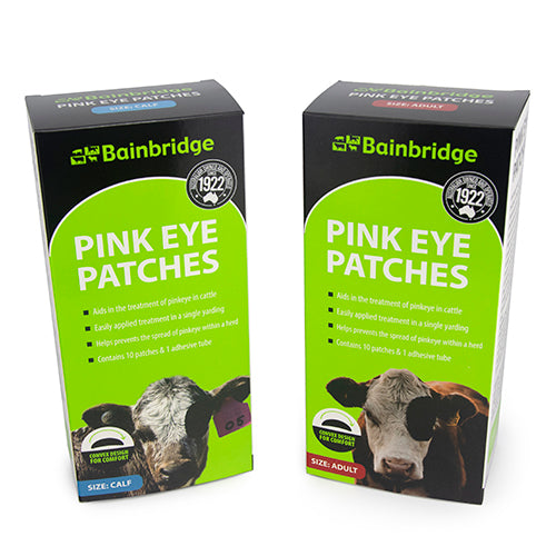Pink Eye Patches - 10 Pack with Adhesive - Calf