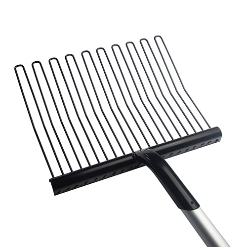 Rubber Mat. Fork Metal Alu Handle - Blk