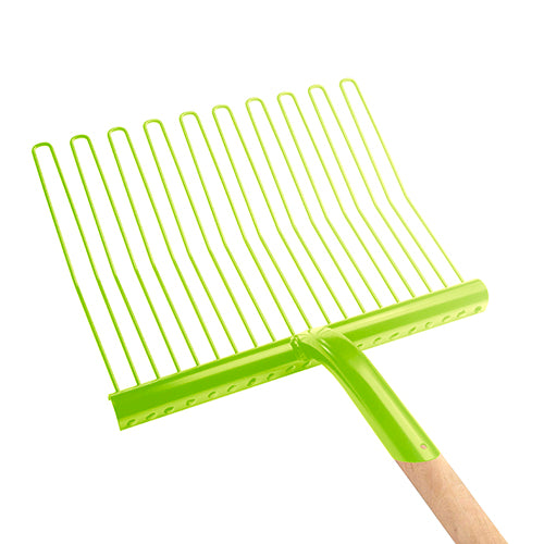 Rubber Mat. Fork Metal Wood Handle Green