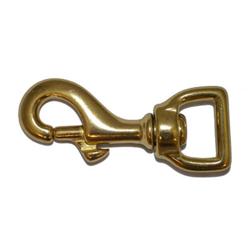Flat Swivel Eye Snaphook - Brass 19mm