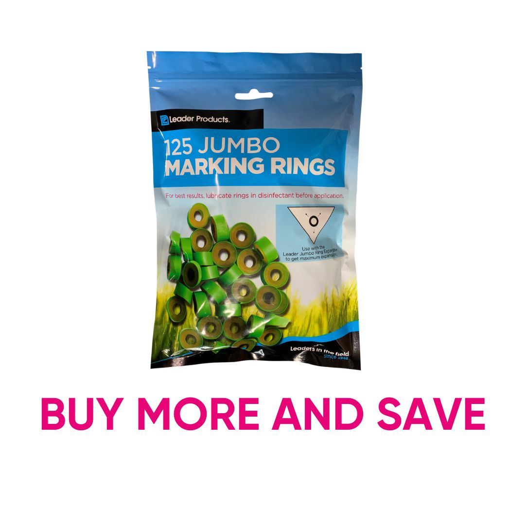 Leader Jumbo Marking Rings - Large Castration Rings for Cattle