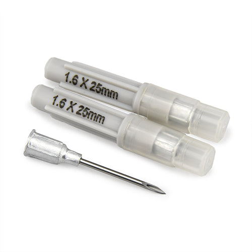 Aluminium Hub Needles 16g 1" - 100 Pack