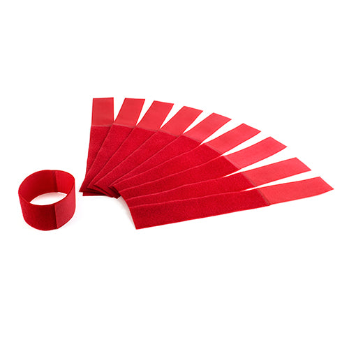 Leg Band Velcro Red (10 Pack)