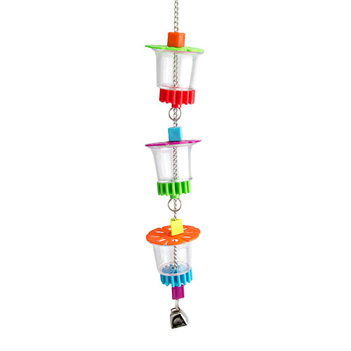 Bird Toy - Interactive - Foraging 4 Cups With Beads