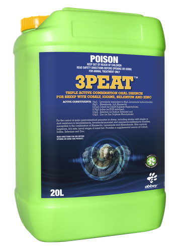 3PEAT™ Triple Active Combination Oral Drench for Sheep