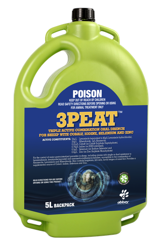 3PEAT™ Triple Active Combination Oral Drench for Sheep