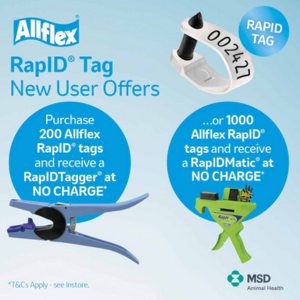 Allflex RapID NLIS Sheep EID EID Tags - White (WA Subsidised)