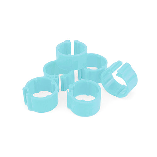 Poultry Leg Rings 15mm - Blue (24)