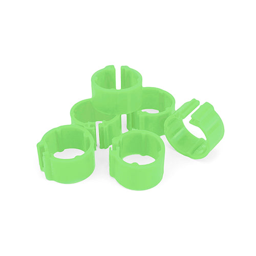 Poultry Leg Rings 15mm - Green (24)