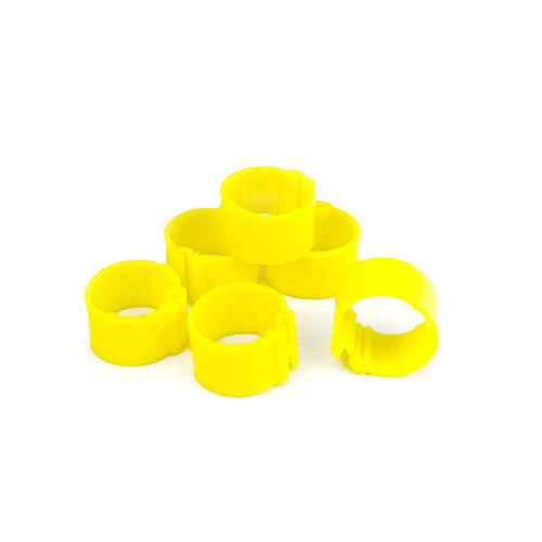 Poultry Leg Rings 15mm- Yellow (24)