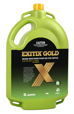 EXITIX™ GOLD Broad Spectrum Pour On for Cattle
