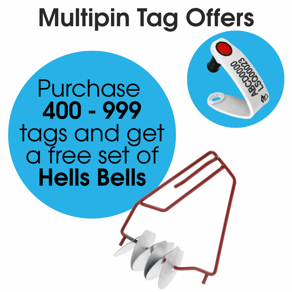 Leader Products Mulltipin NLIS EID Sheep Ear Tags - White (WA Subsidised)