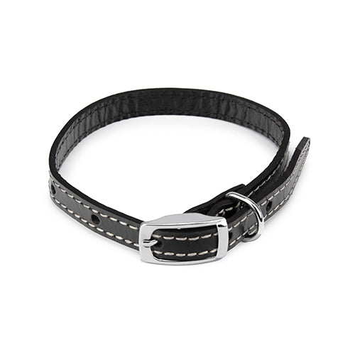 Leather Collar - Traditional 65cm Black