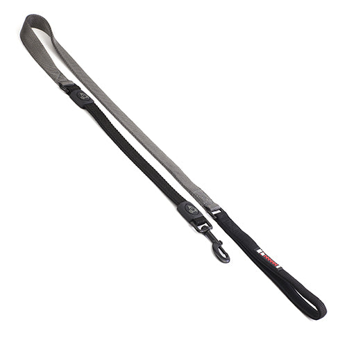 Nylon Dog Lead Premium with Shock Absorb - 2.5cm x 120cm Grey