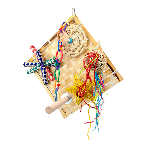 Bird Net Destructive Wall - Fiesta with Perch