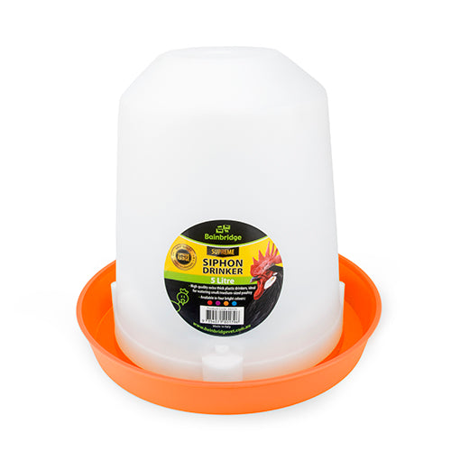 Poultry Drinker Siphon Straight - 5L - Orange