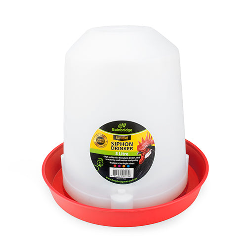 Poultry Drinker Siphon Straight - 5L - Red