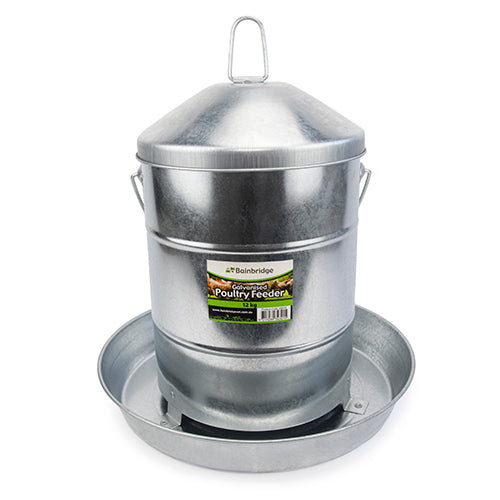 Galvanised Poultry Feeder - 12kg