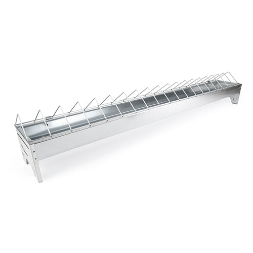 Galvanised Feeding Trough Chickens - 100cm