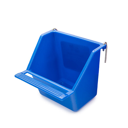 Coop Cups Plastic with Perch - Large 11.5cm Blue
