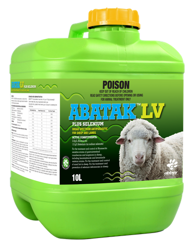 ABATAK™ LV Abamectin Plus Selenium Drench for Sheep and Lambs