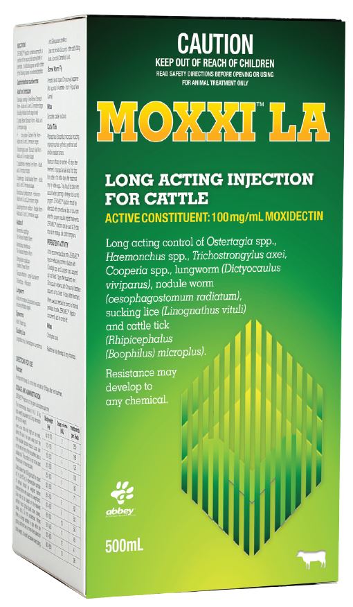 MOXXI™ LA Long Acting Injection for Cattle