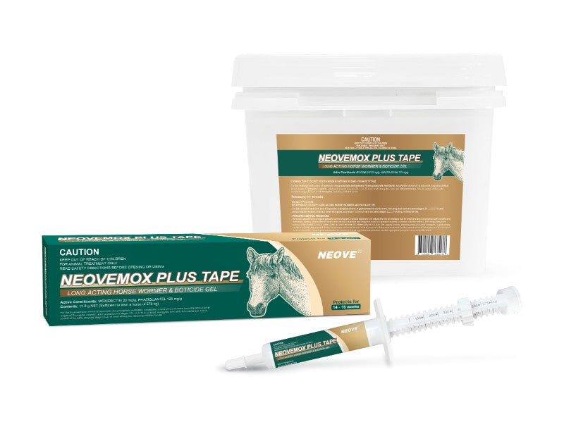 NEOVEMOX Plus Tape Long Acting Horse Wormer and Boticide Gel